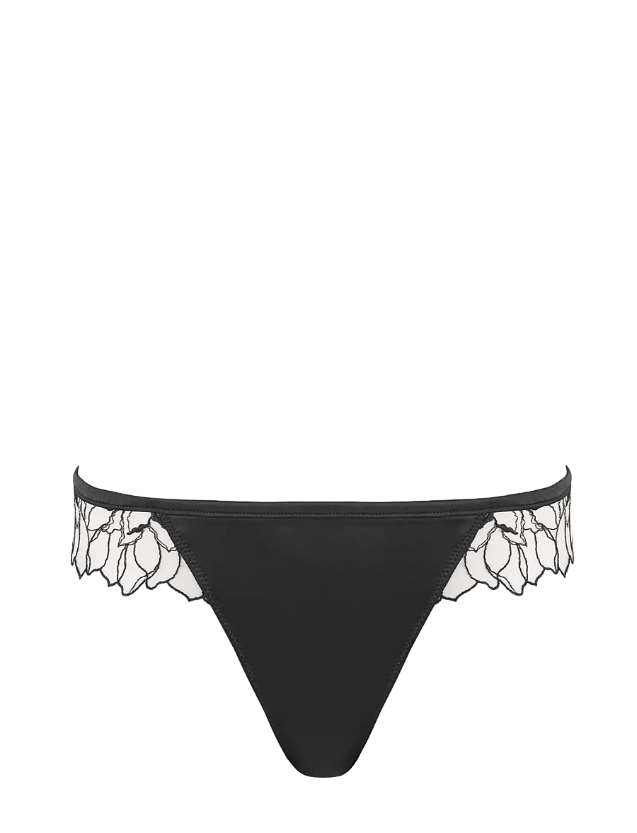Bluebella - Fern Luxury Satin Brief - black/sheer - 1