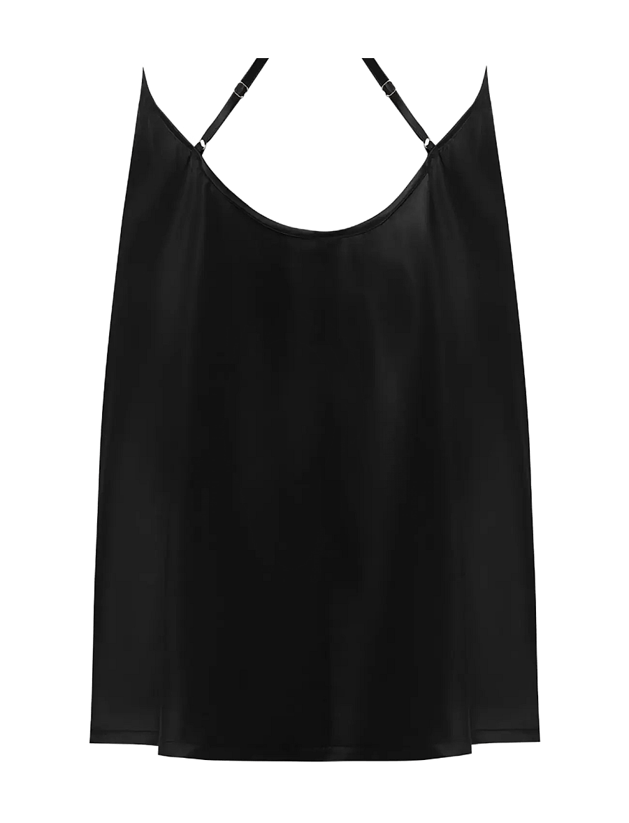 Bluebella - Alara Luxury Satin Short Chemise - natkjoler - black - 2