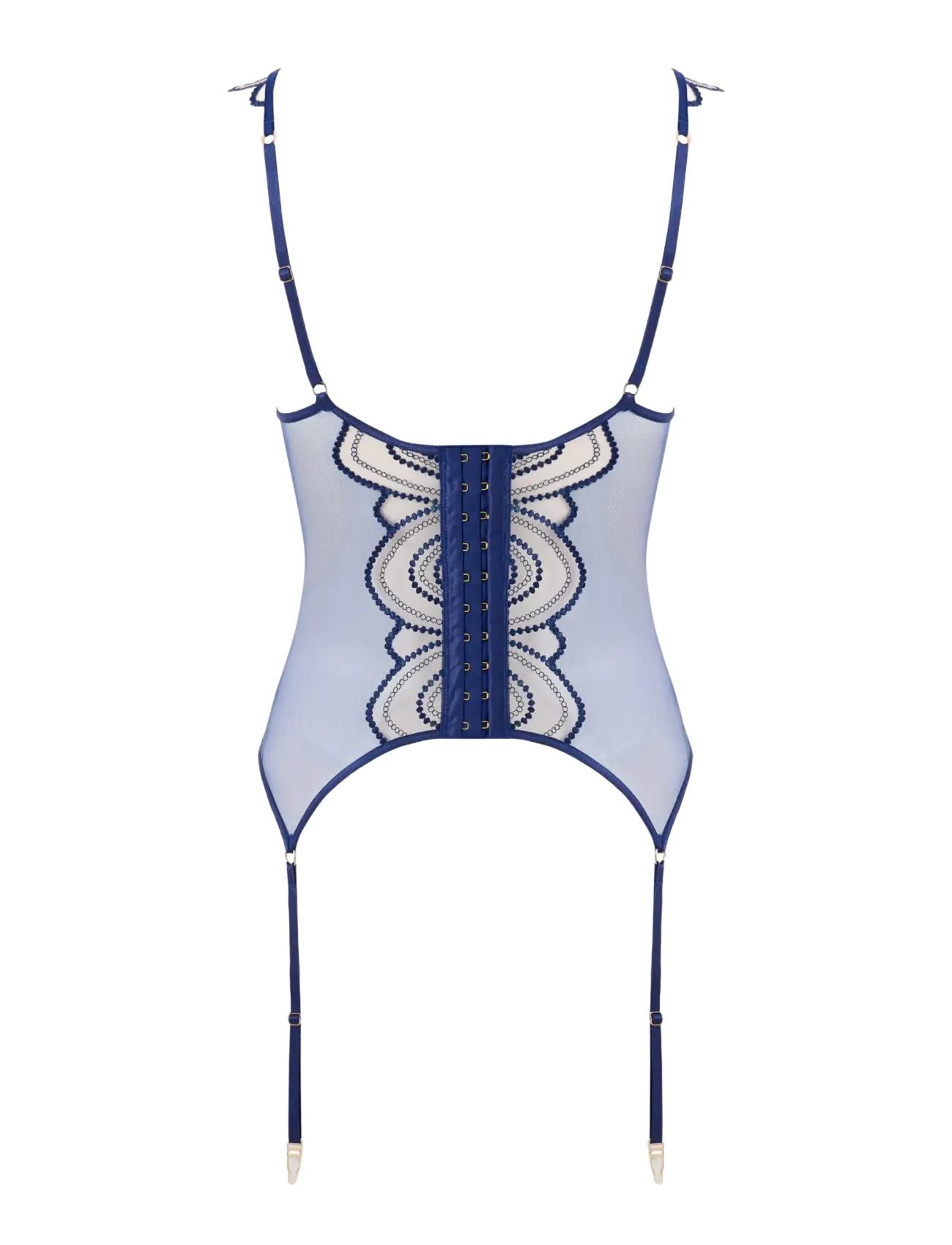 Bluebella - Soraya Wired Basque - wired bras - navy peony/deep dive blue/sheer - 2