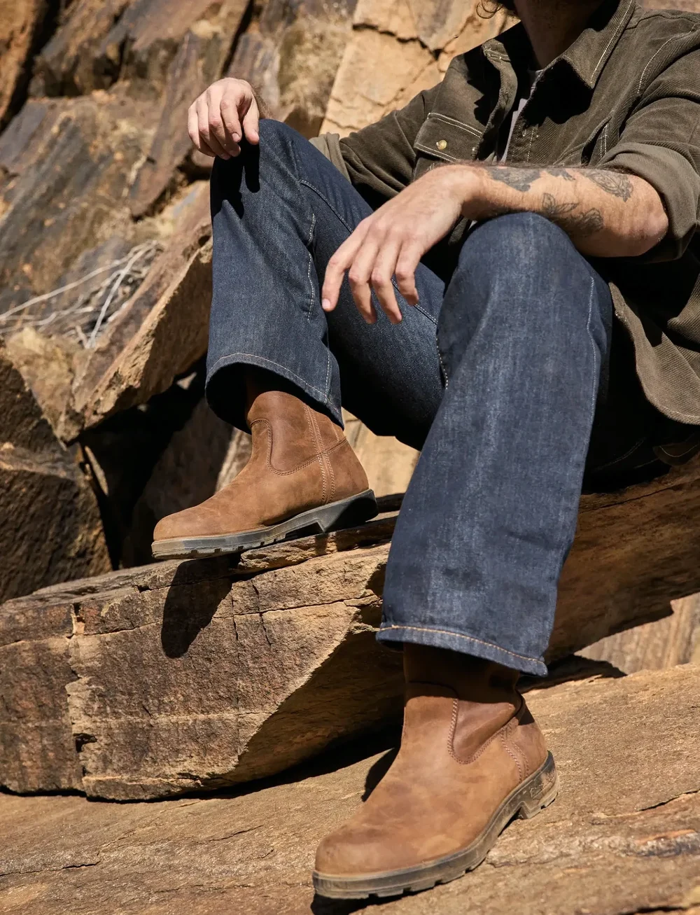 Blundstone - BL 2527 ORIGINALS RIGGER BOOT - Ørkenstøvler - teak - 0