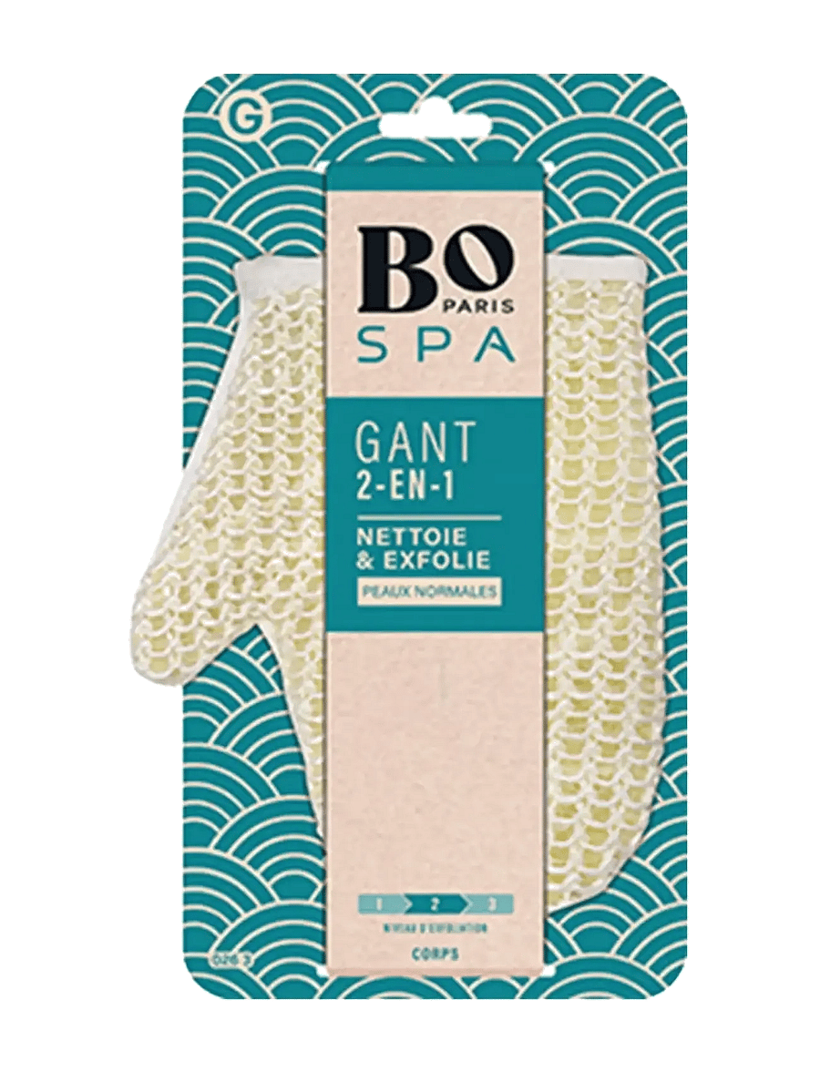 BO Paris - 2-in-1 Mitt Sisal - keha koorimine - clear - 0