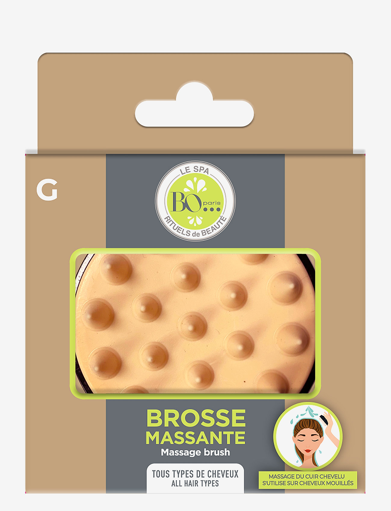  BO Paris - Massage Brush - stylingværktøjer - clear - 0