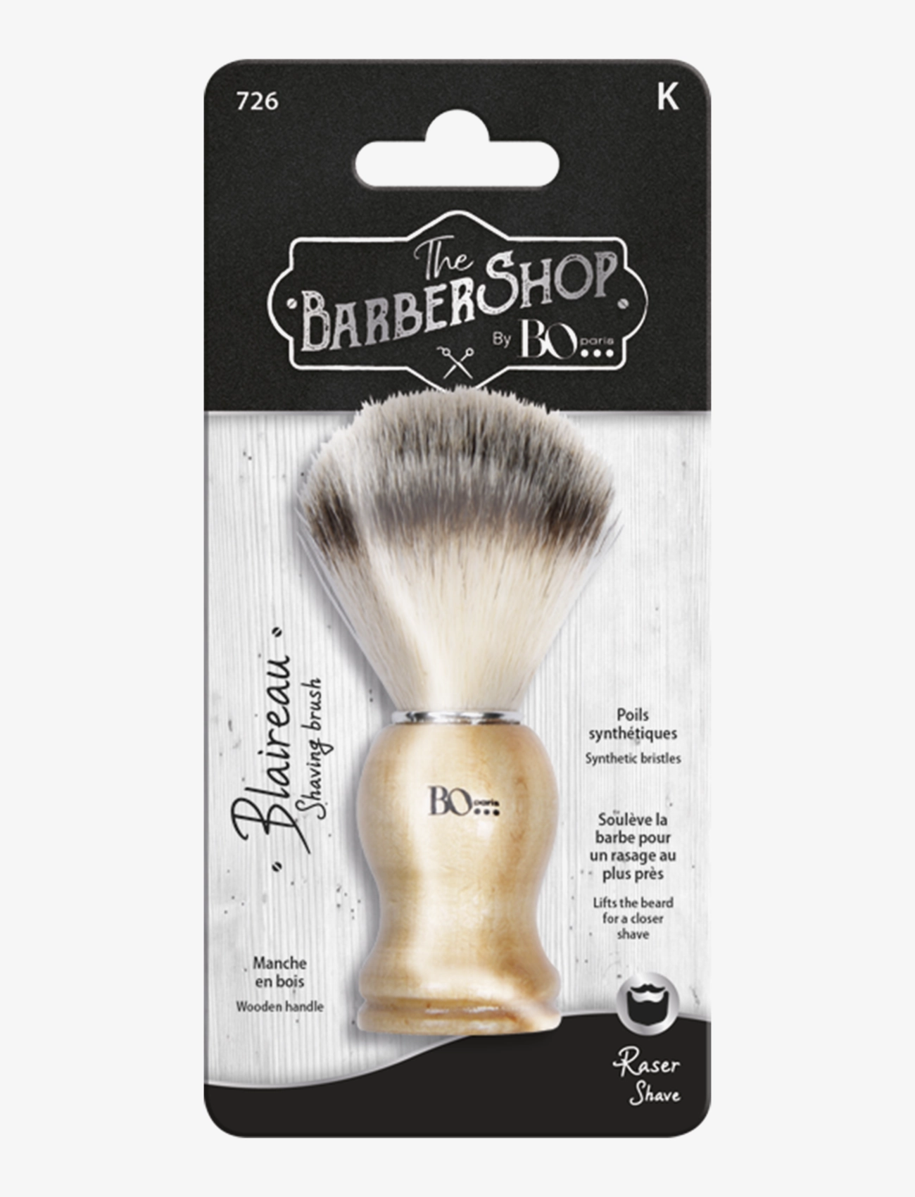 BO Paris Shaving Brush, One Size, Nude, Skæg & Overskæg > Skægkamme, Herre