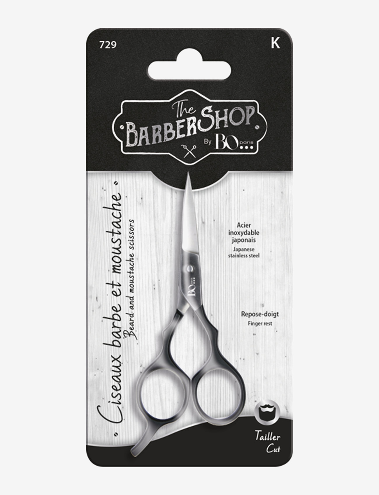  BO Paris - Beard & mustache scissors - skäggtrimmer - clear - 0