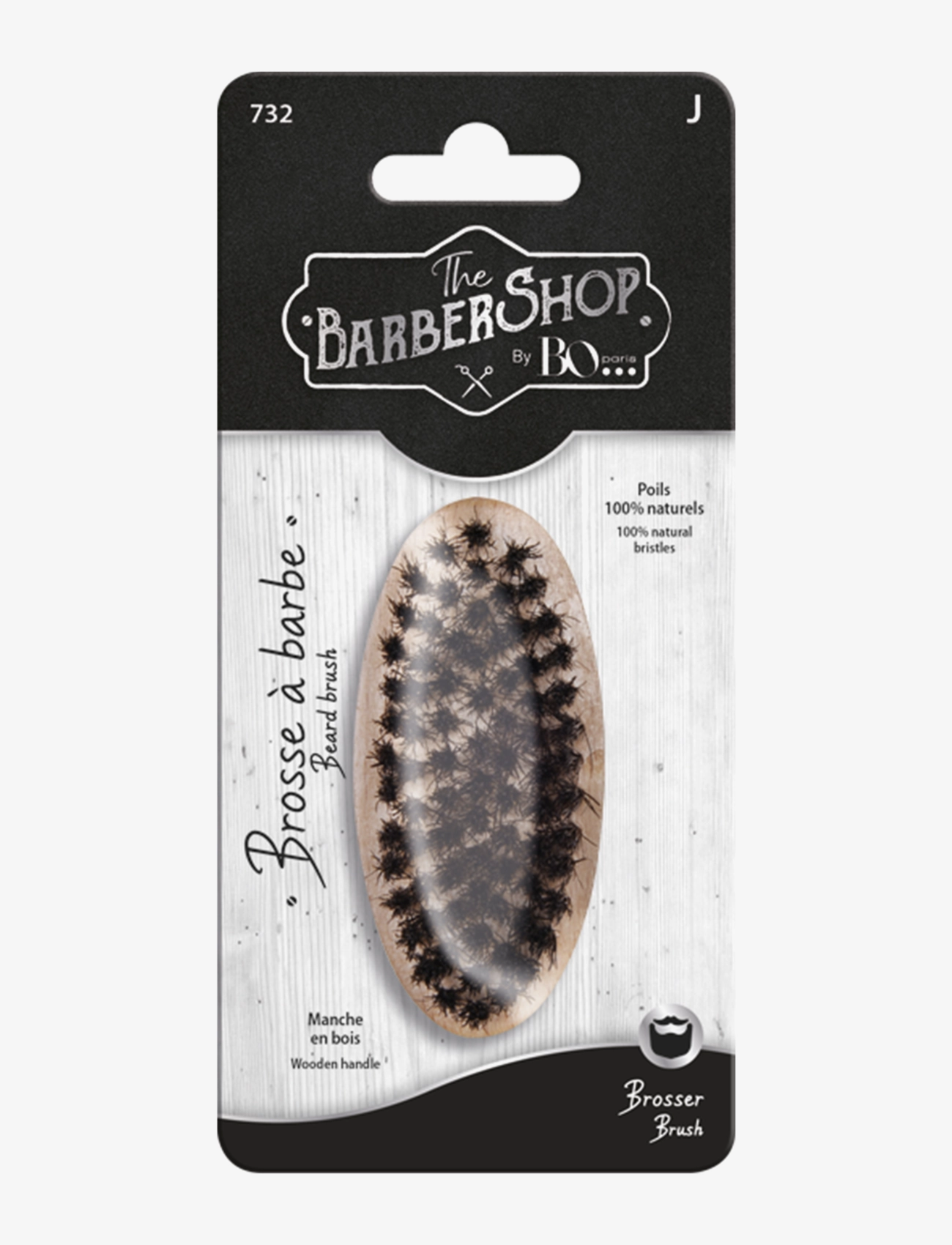BO Paris Beard Brush, Beard Kam, Nude, Str: ONE SIZE