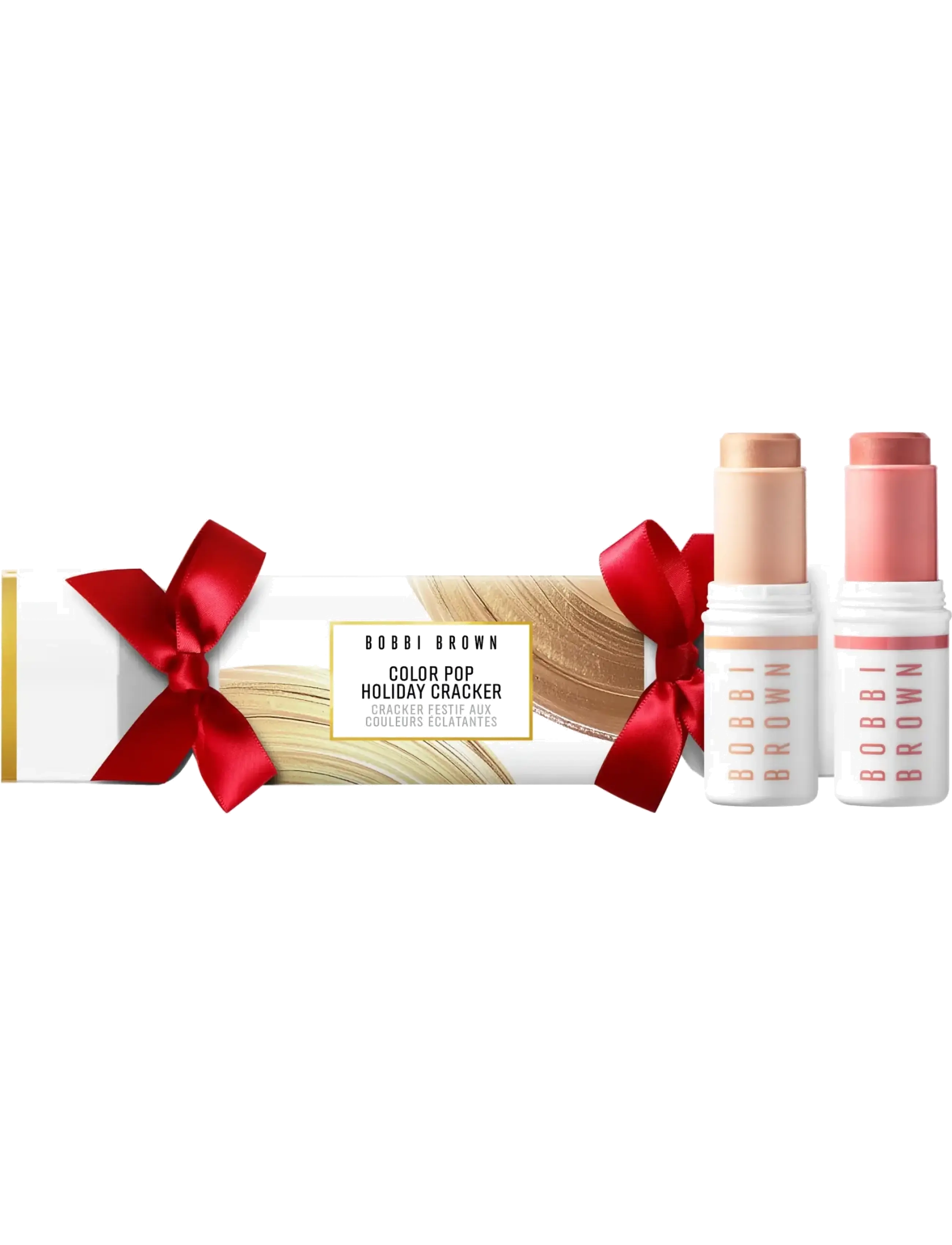 Bobbi Brown Highlighter & Blush Stick Duo Color Pop Holiday Cracker - Gavesæt - MORNING DEW / FLIRTY PEACH / pink/rose