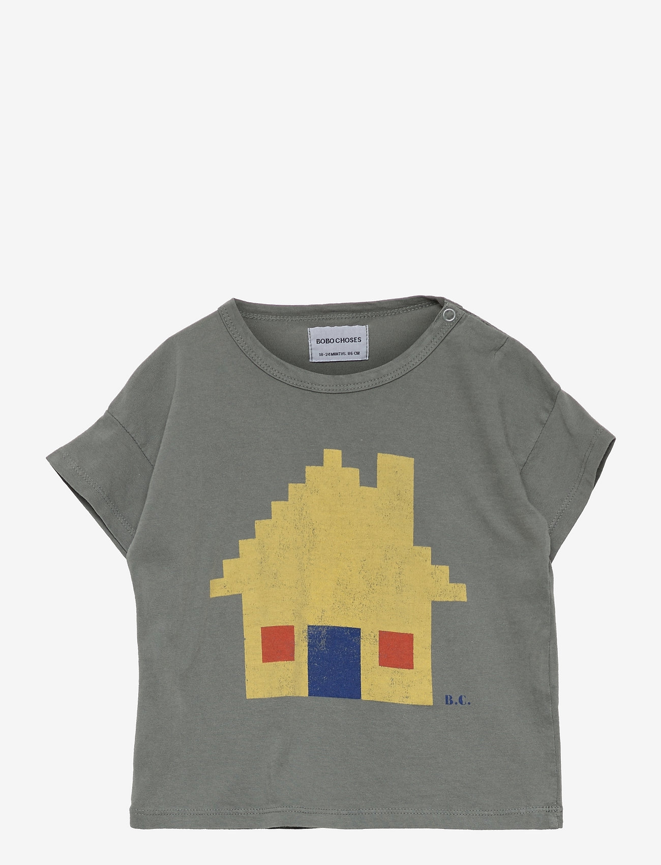 Bobo Choses - Brick House short sleeve T-shirt - dark grey - 0