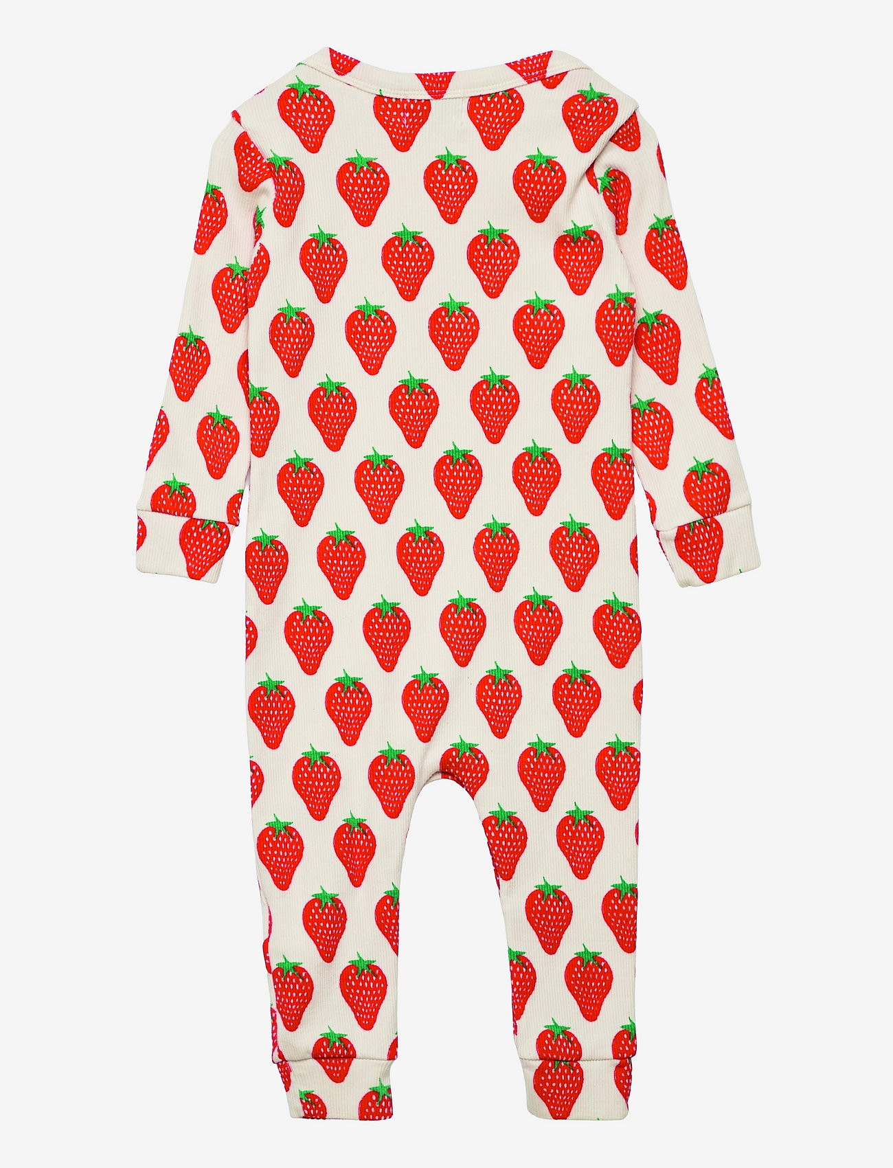 Bobo Choses - Strawberry all over long sleeve overall - offwhite - 1
