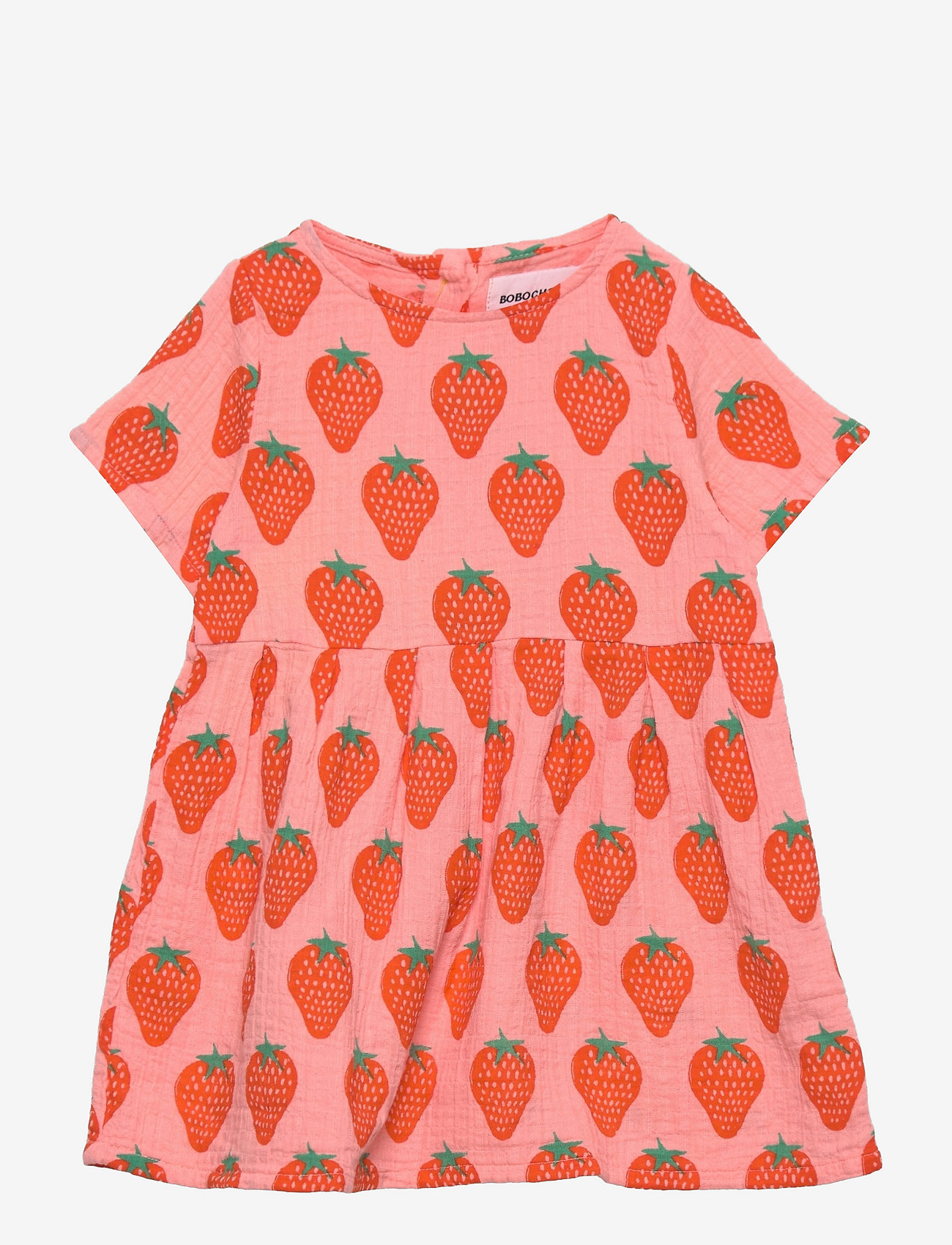 Bobo Choses - Strawberry all over woven dress - pink - 0