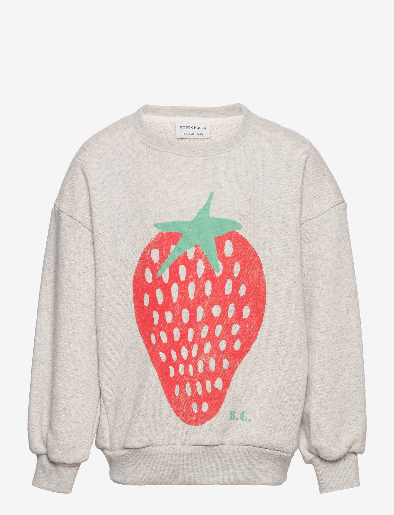 Bobo Choses - Strawberry sweatshirt - heather grey - 0