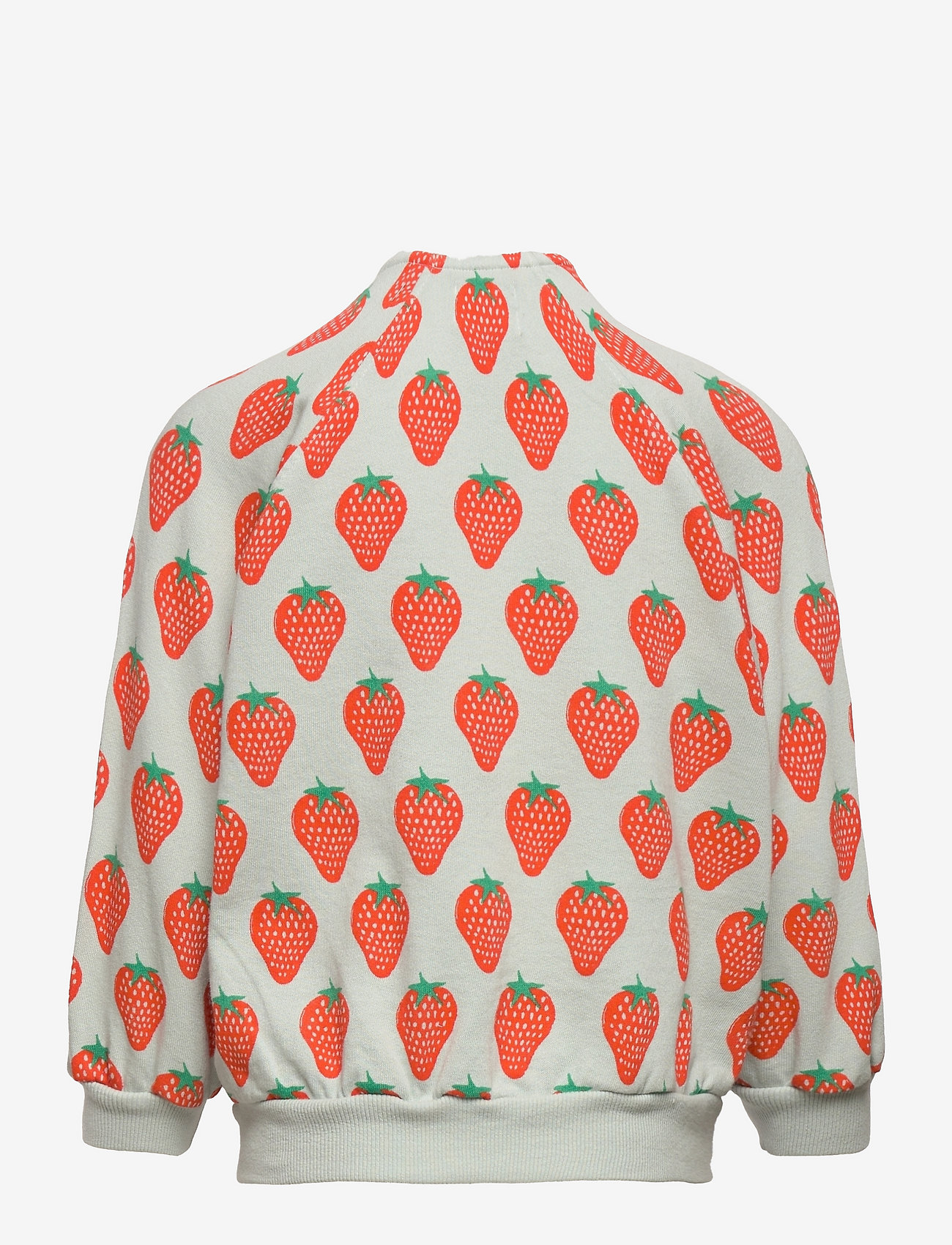 Bobo Choses - Strawberry all over zipped sweatshirt - light grey - 1