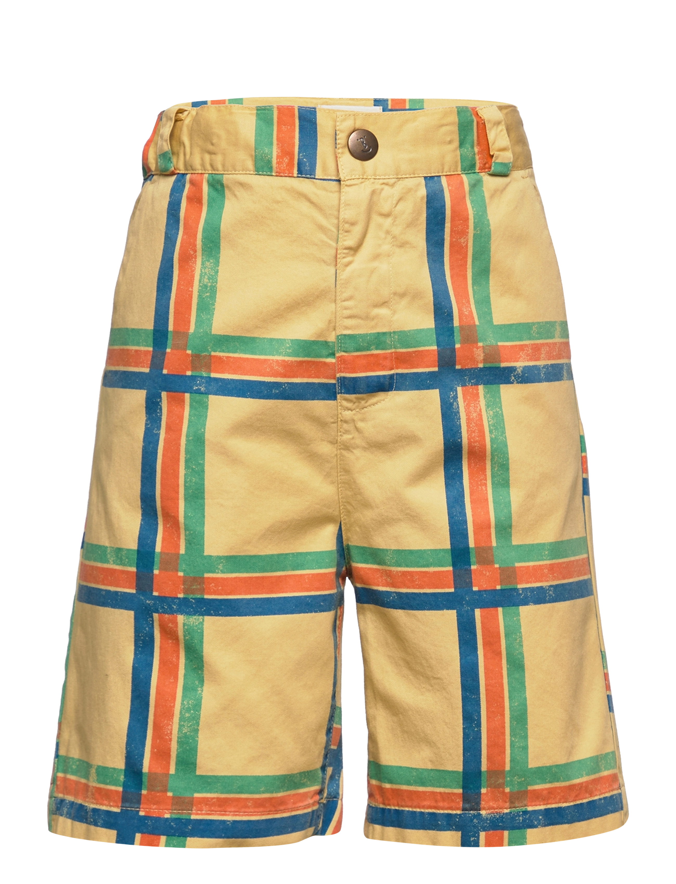 Bobo Choses - Square woven bermuda shorts - yellow - 0