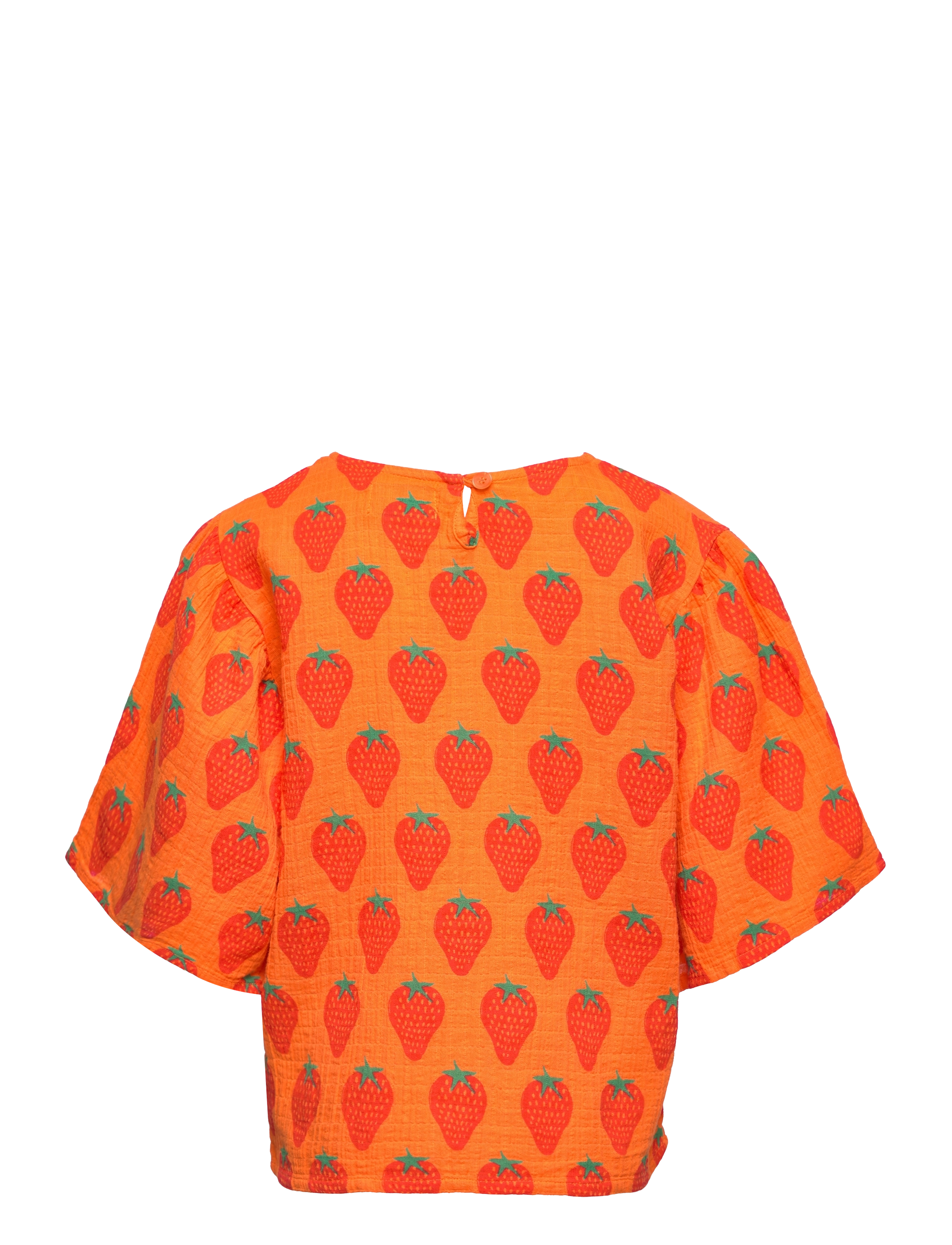 Bobo Choses - Strawberry all over woven top - orange - 1