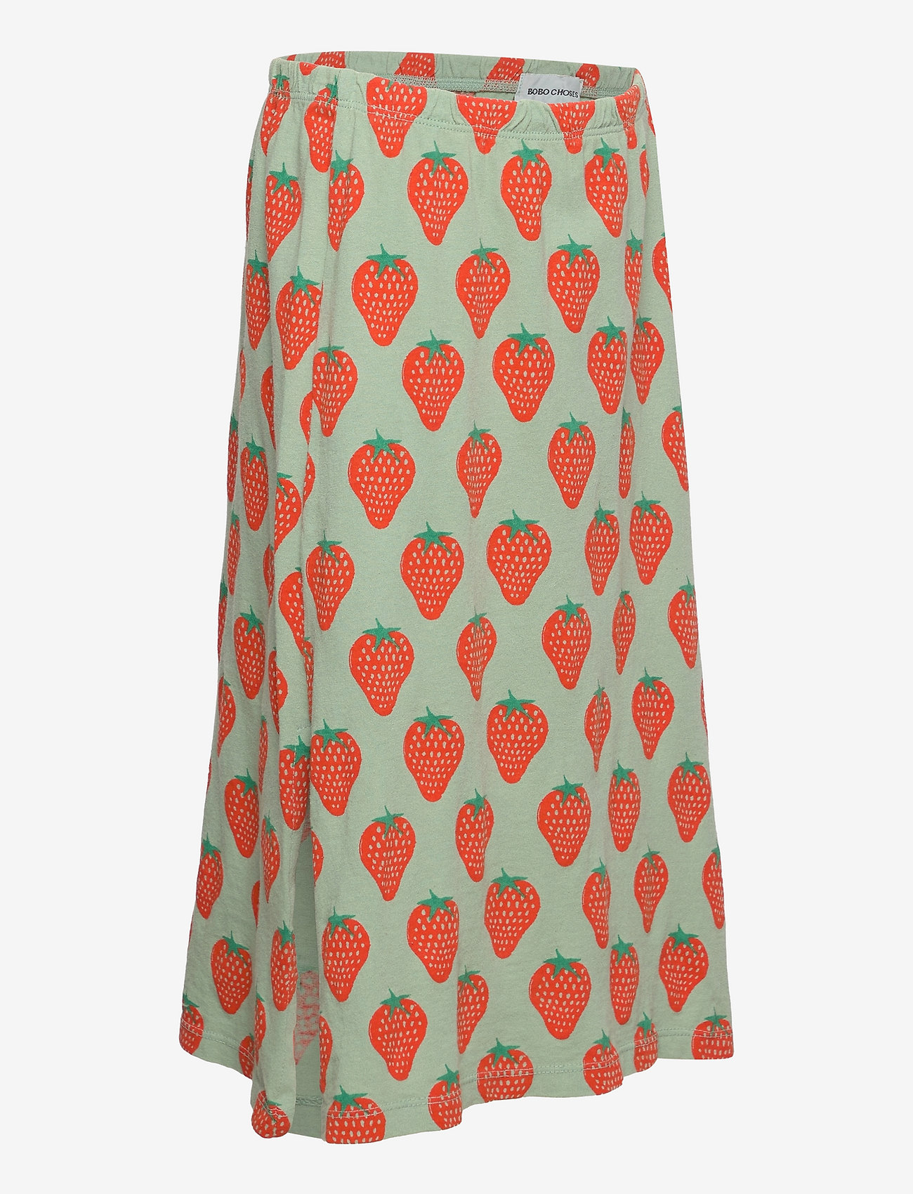 Bobo Choses - Strawberry all over midi skirt - jade green - 3