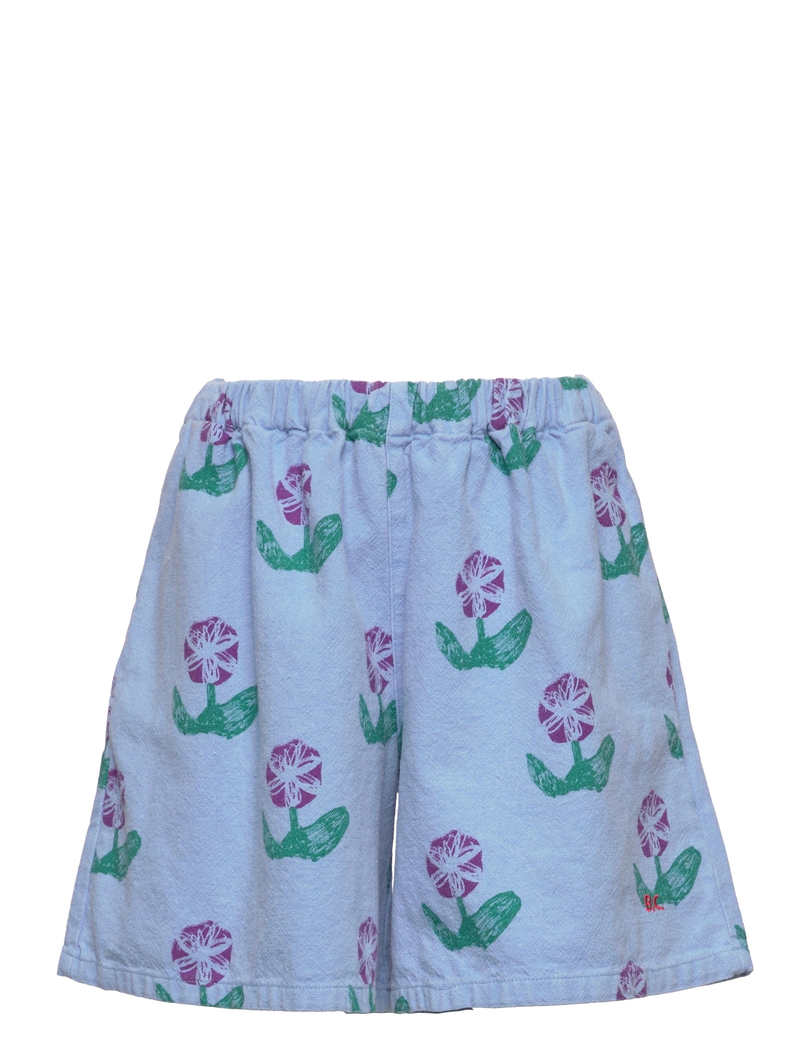 Bobo Choses - Wallflowers all over woven culotte shorts - light blue - 1