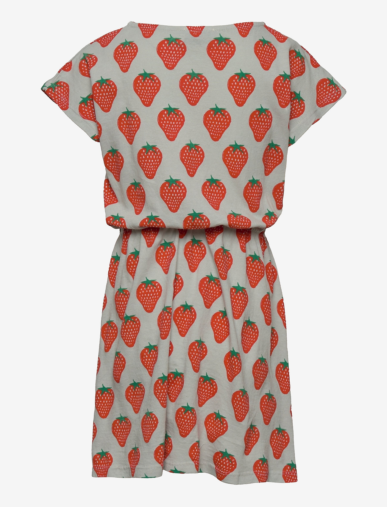 Bobo Choses - Strawberry all over short sleeve dress - light grey - 1