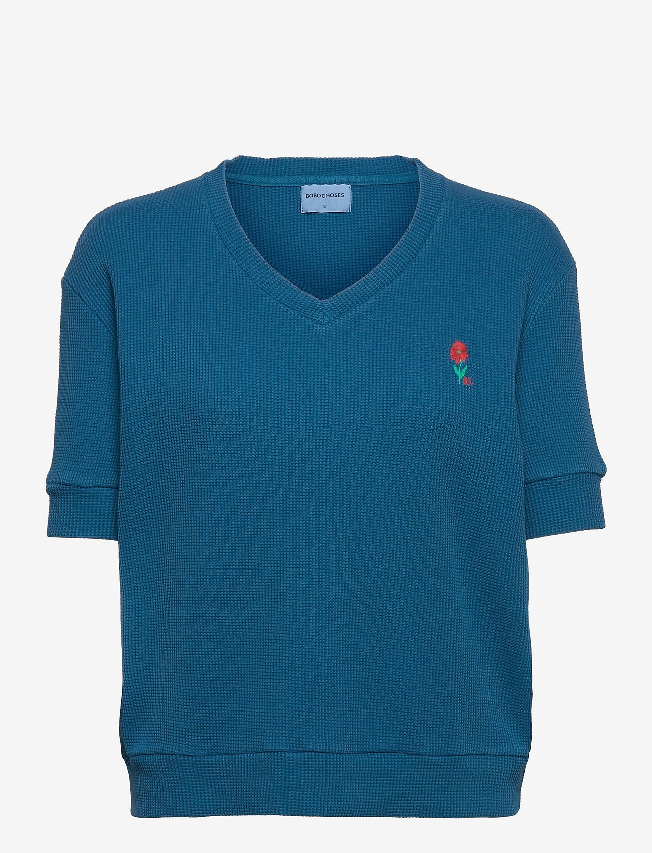 Petunia V-neck T-shirt - PRUSSIAN