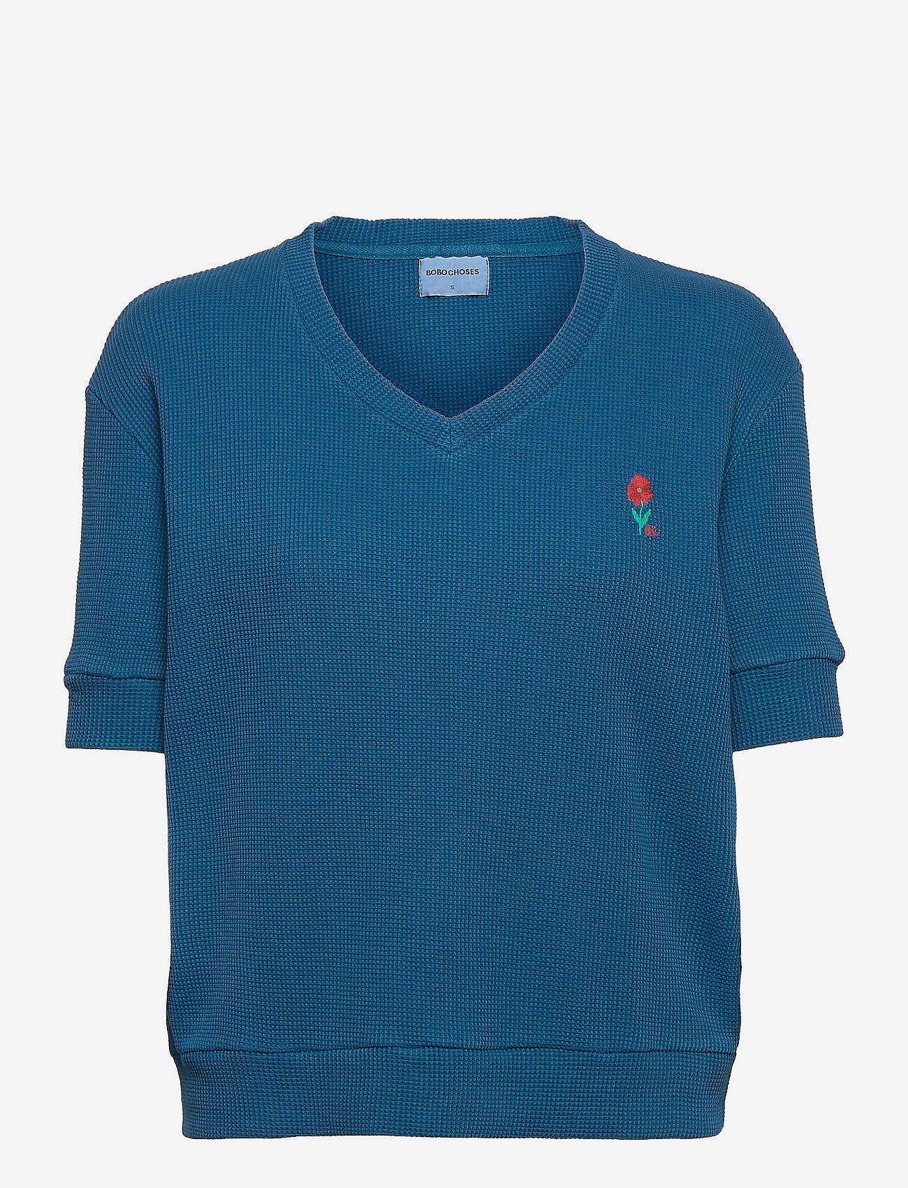Petunia V-neck T-shirt - PRUSSIAN