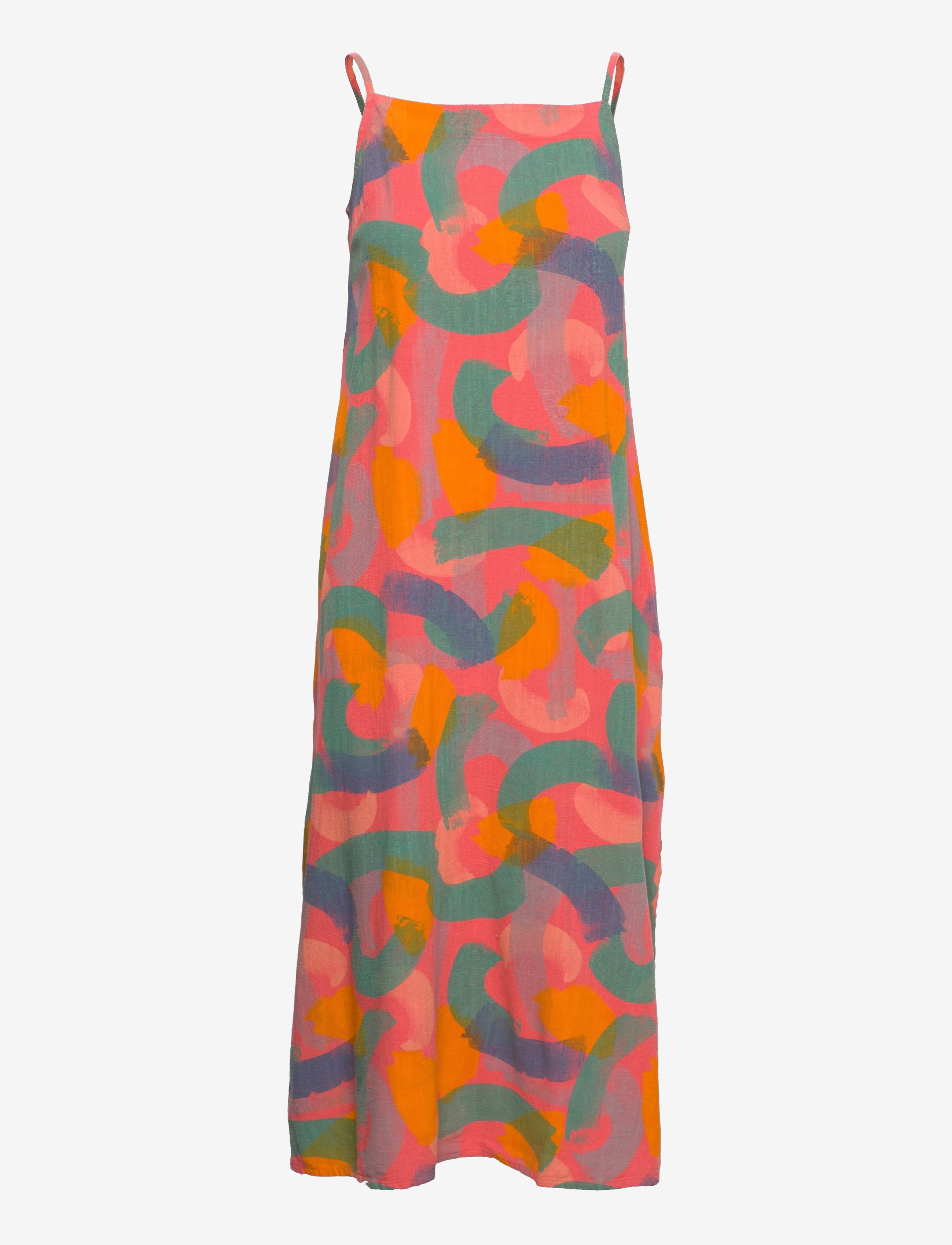 Bobo Choses - Brushstrokes strap straight dress - red - 0