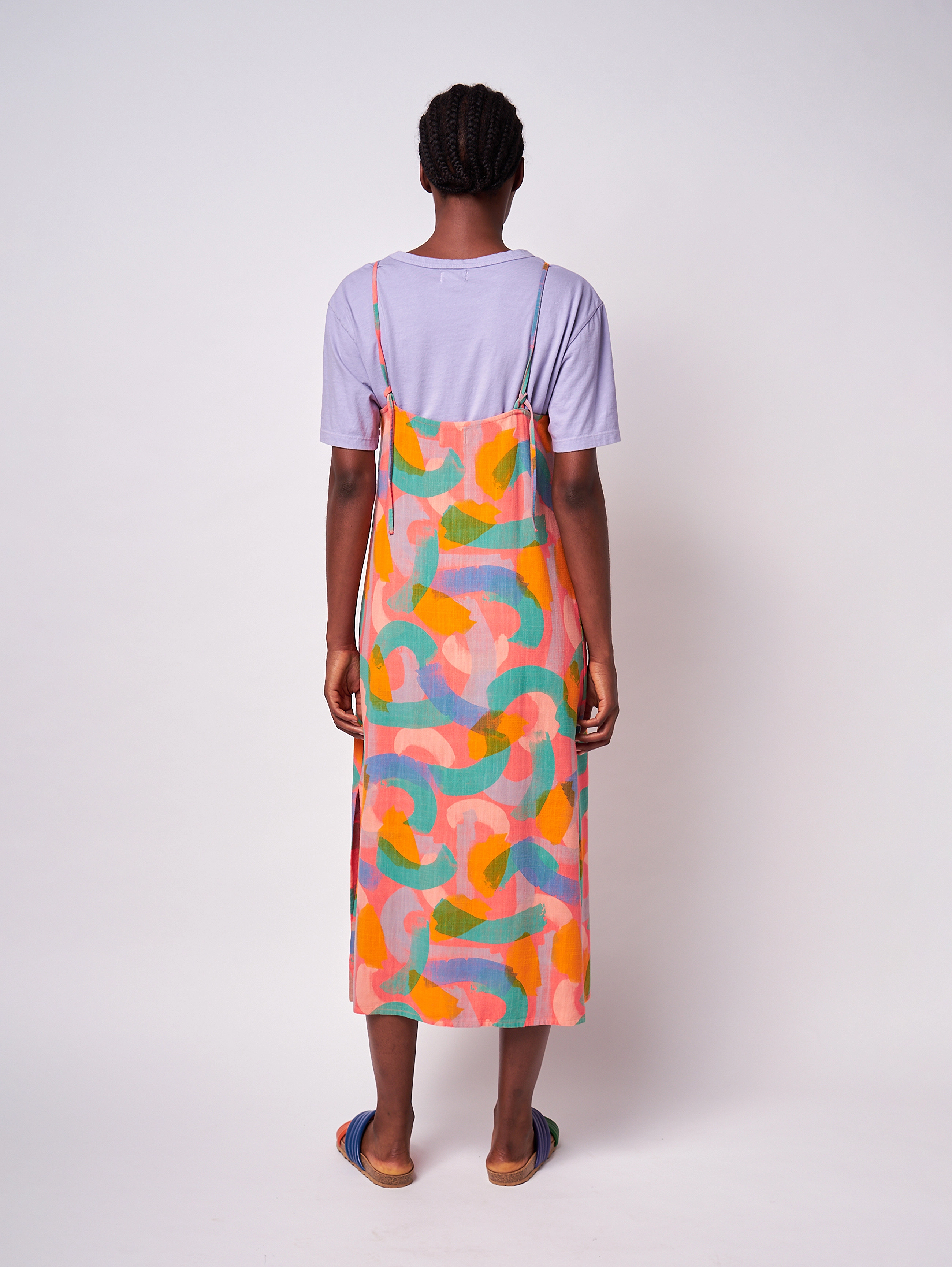 Bobo Choses - Brushstrokes strap straight dress - red - 4