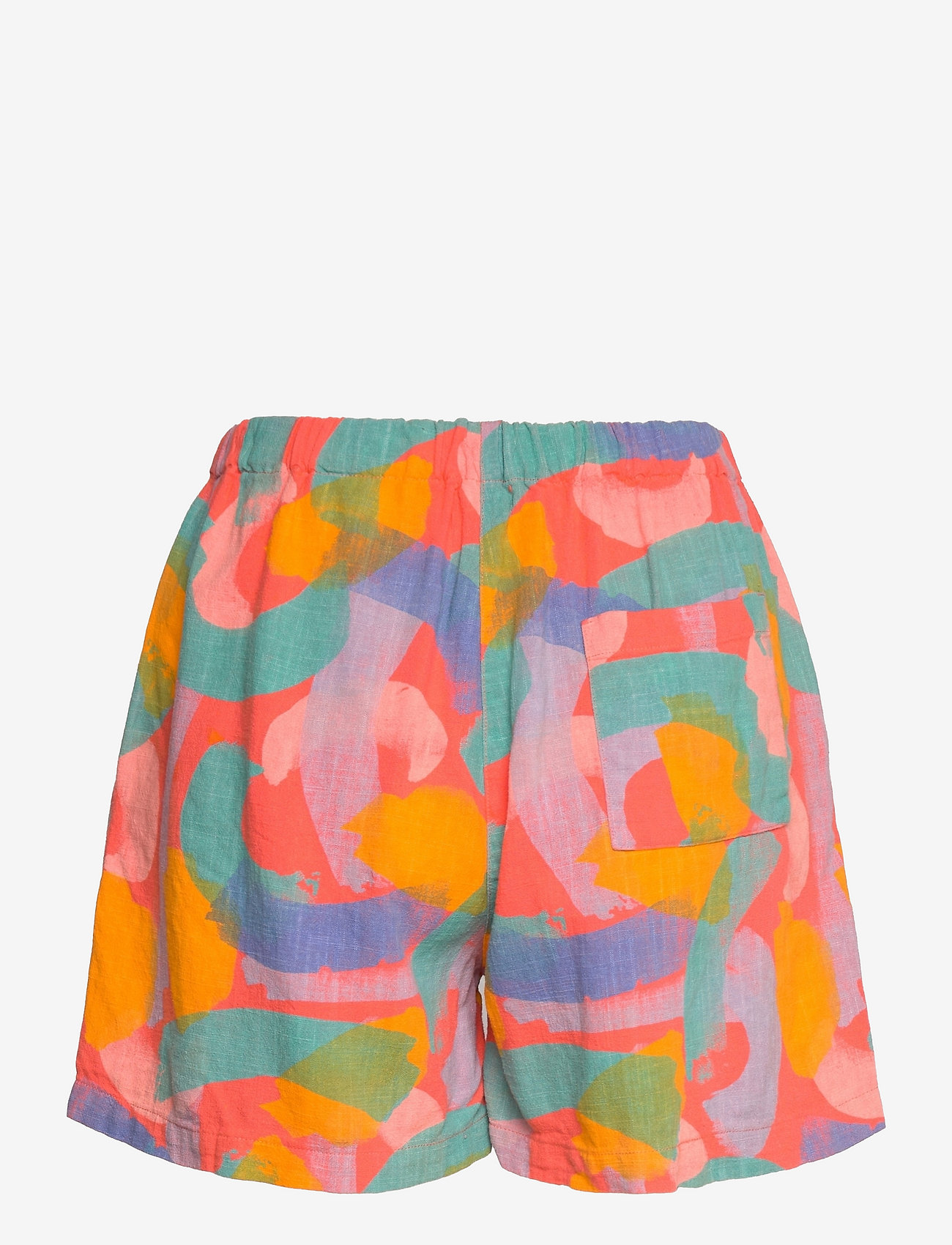 Bobo Choses - Brushstrokes printed linen short pants - red - 1