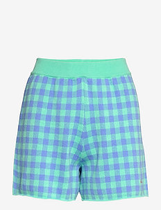 Colour block checked knitted short, Bobo Choses