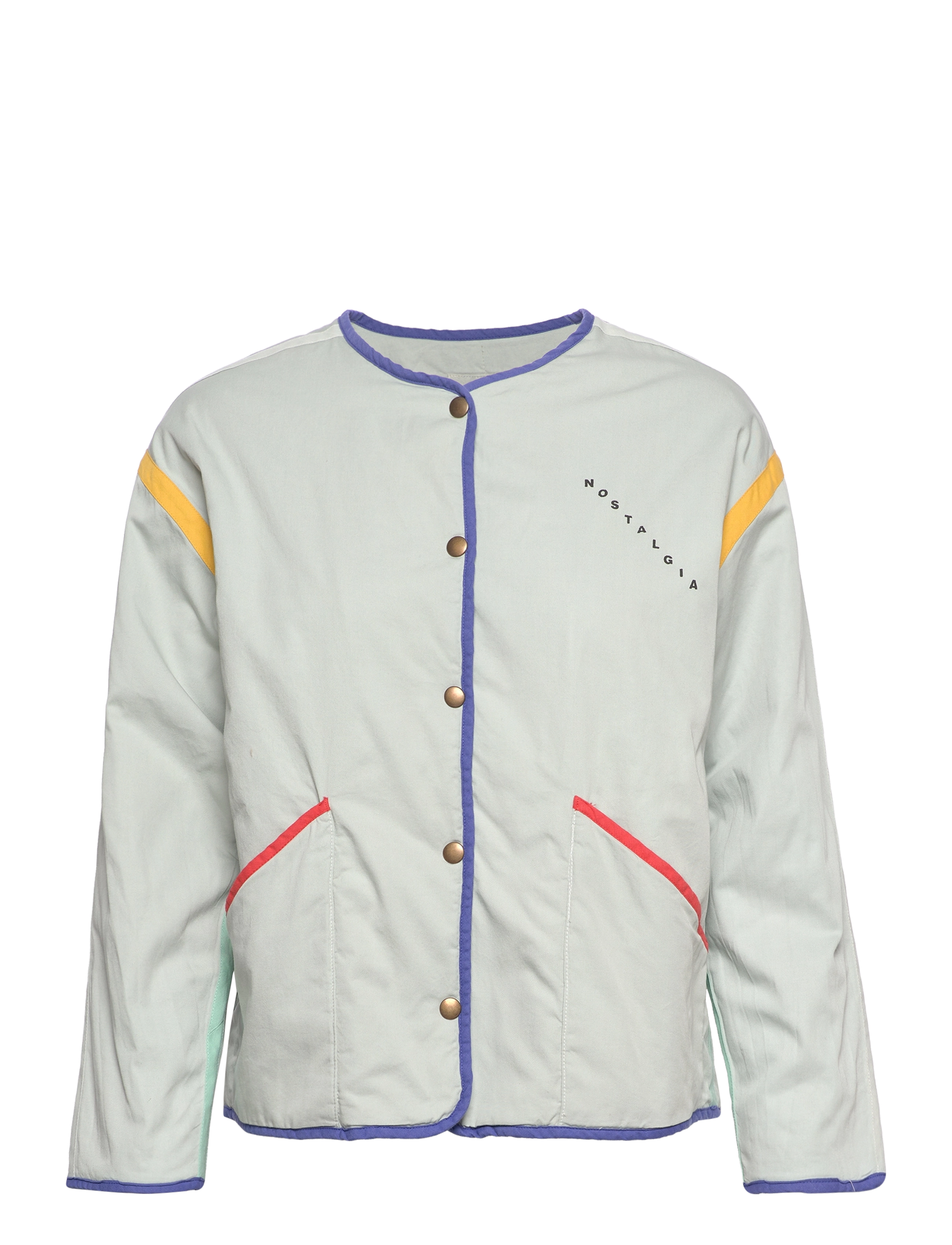 Color block quilted jacket - PRUSSIAN BLUE