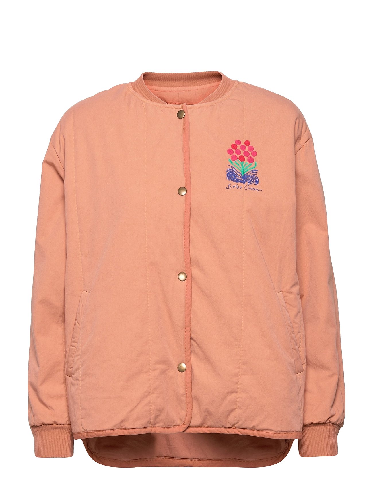Flower quilted jacket - PEACH