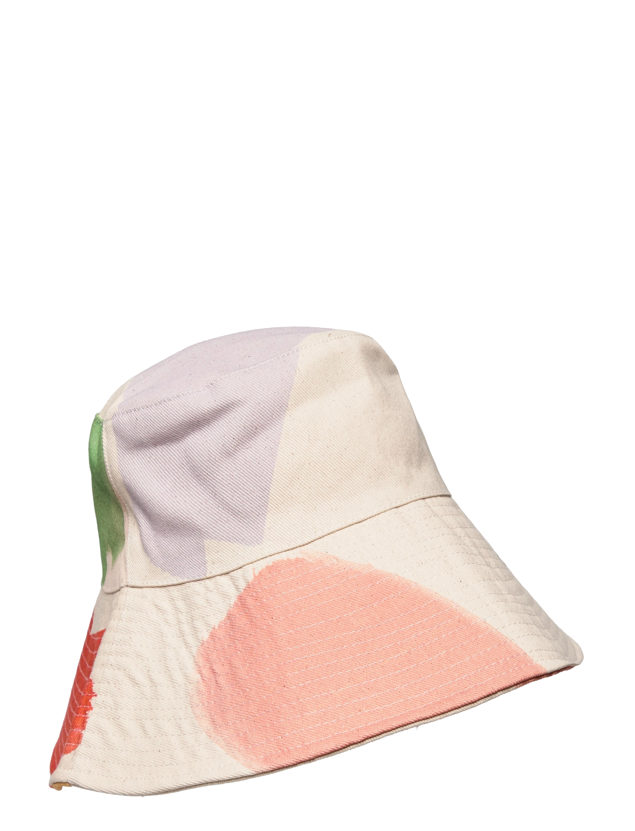 Brushstrokes cotton hat - BEIGE