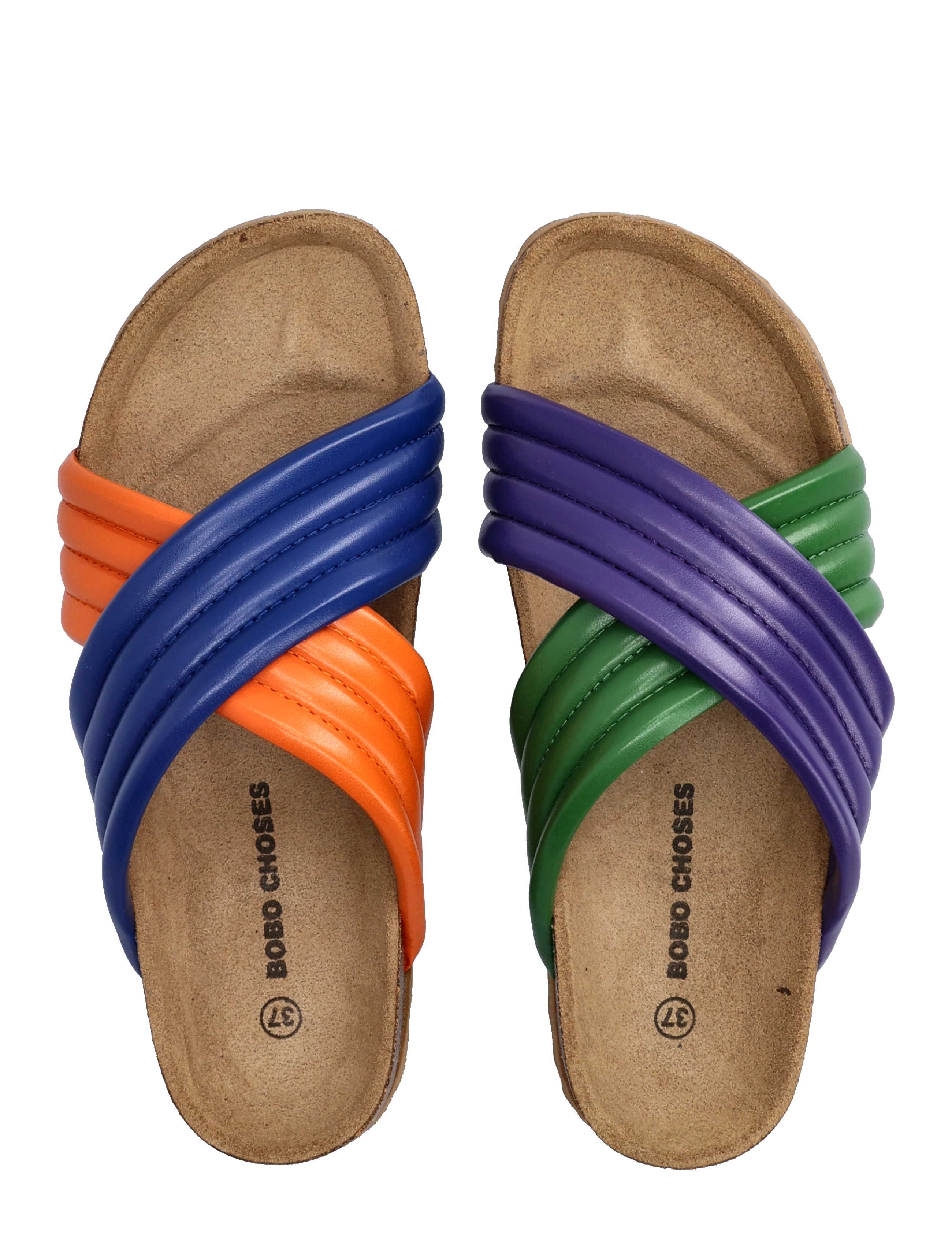 Bobo Choses - Color block cross straps sandals - multicolor - 3