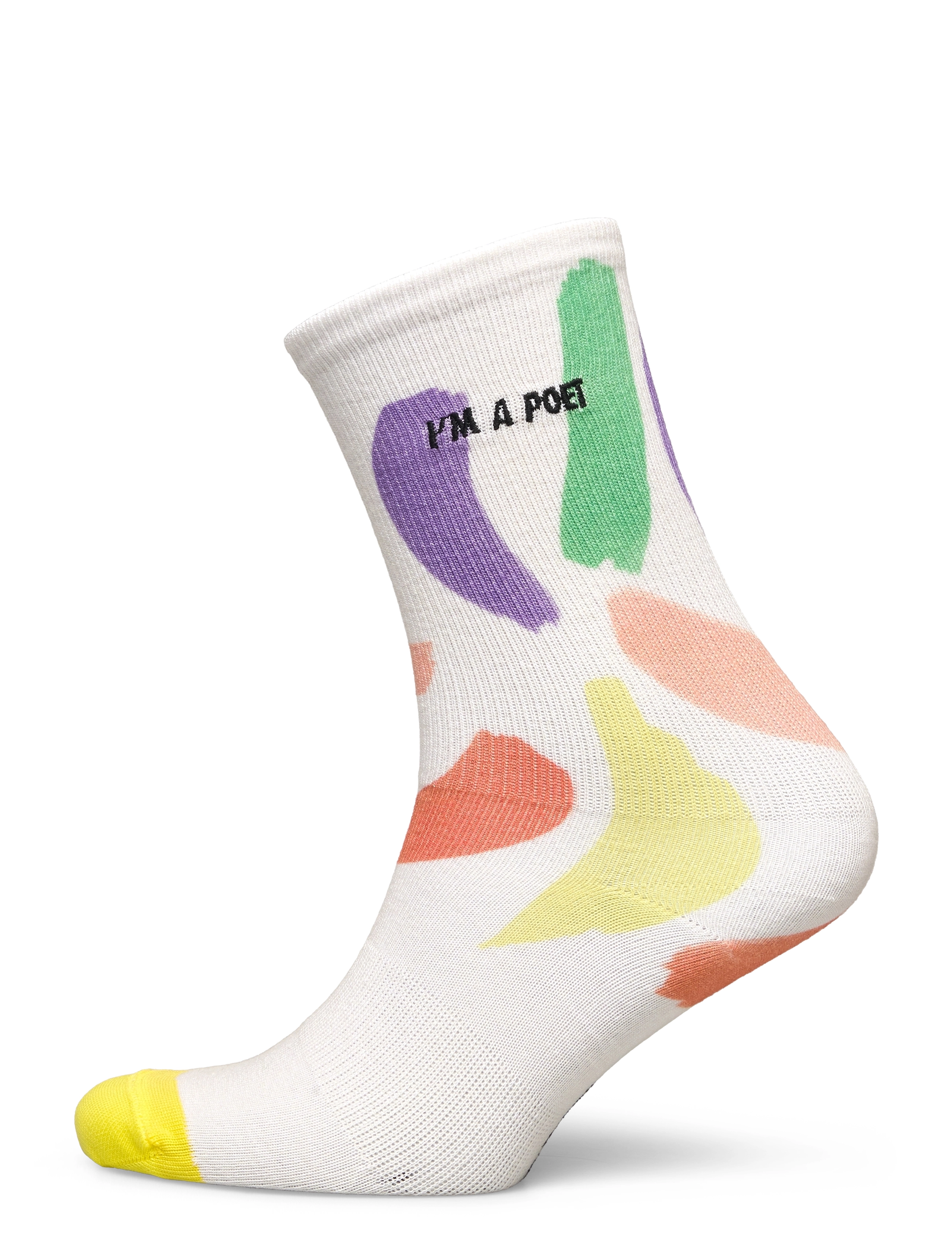 Brushstrokes long socks - BEIGE
