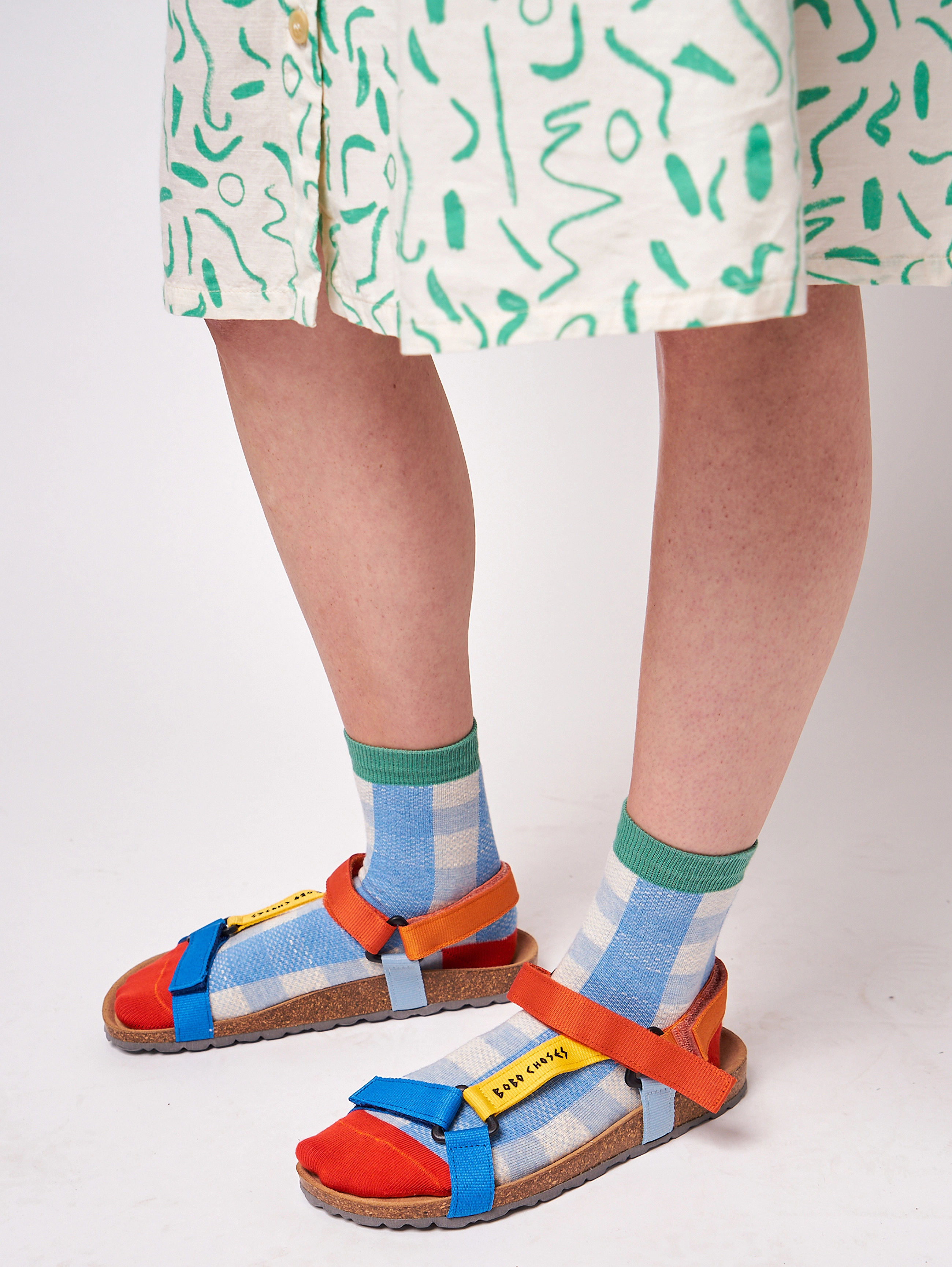Bobo Choses - Checked 2-pack short socks - multicolor - 1