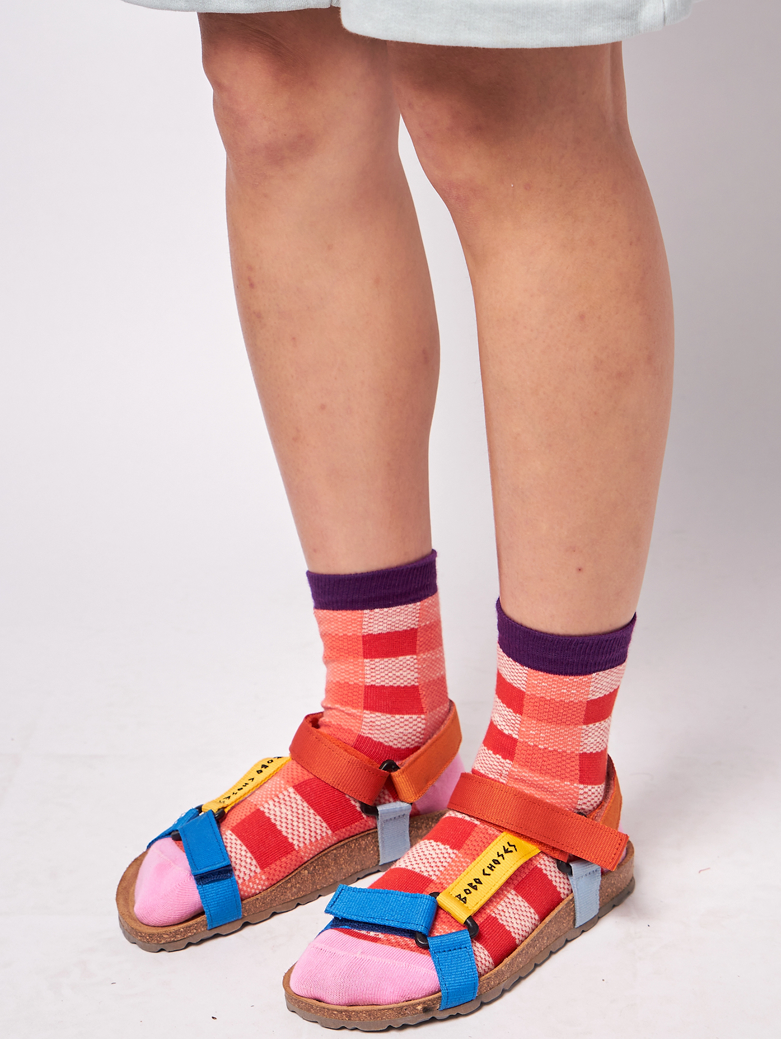 Bobo Choses - Checked 2-pack short socks - multicolor - 3