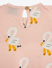 Bobo Choses - Pelican all over ruffle T-shirt - trumpomis rankovėmis - pink - 2