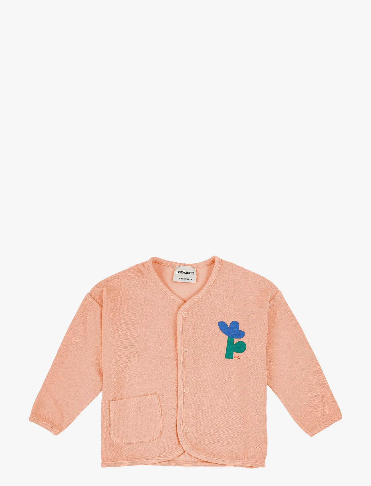 Bobo Choses - Sea Flower buttoned sweatshirt - pink - 0