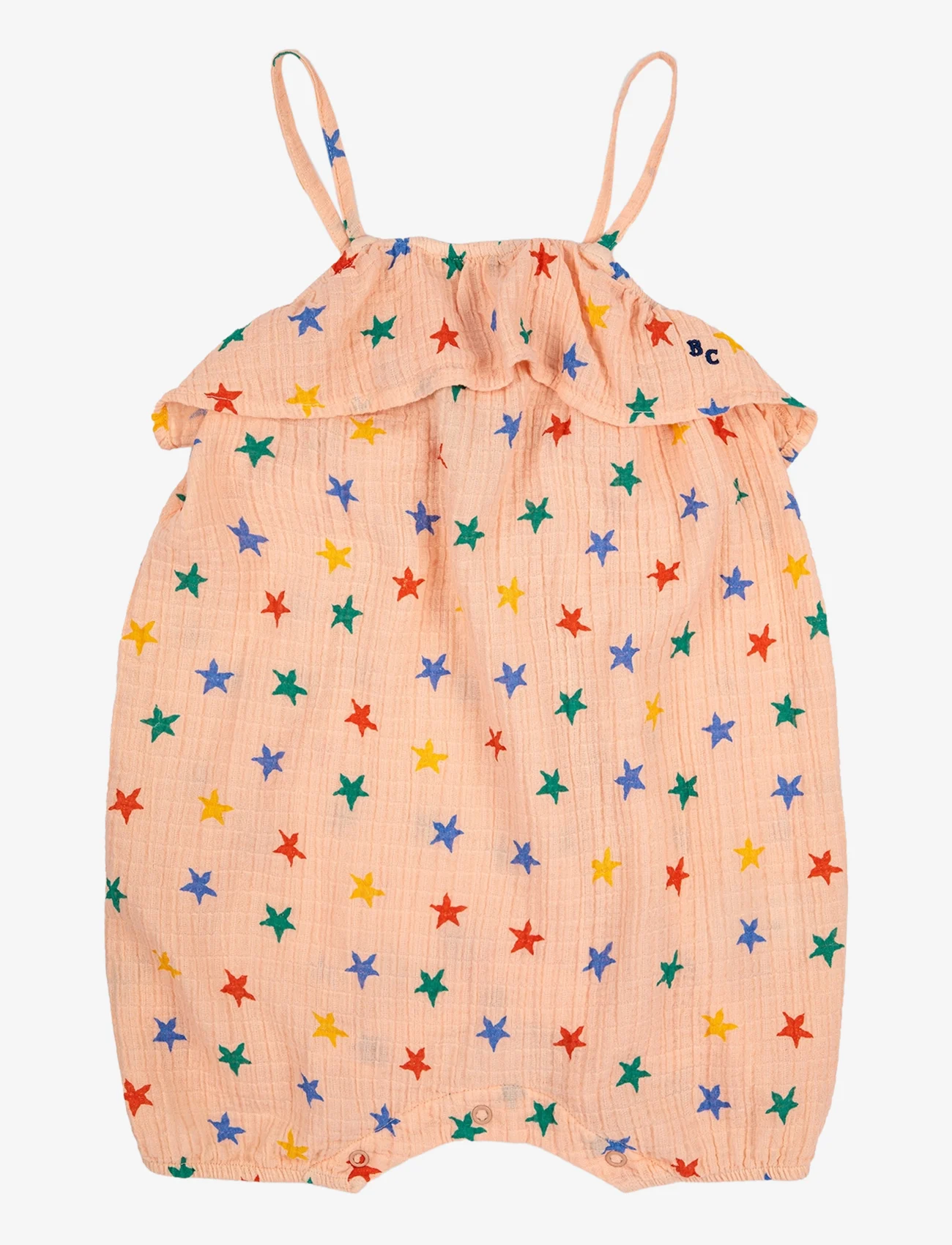 Bobo Choses - Multicolor Stars all over romper - zomerkoopjes - pink - 0
