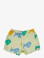 Multicolor Fish all over woven shorts - GREEN