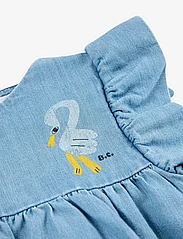 Bobo Choses - Pelican ruffle woven dress - kjoler i avslappet stil - blue - 2