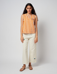Bobo Choses - Nautical Print Stripe Sleeveless Top - orange - 3