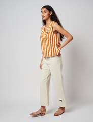 Bobo Choses - Nautical Print Stripe Sleeveless Top - orange - 4