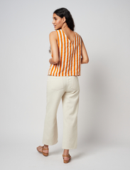Bobo Choses - Nautical Print Stripe Sleeveless Top - orange - 5