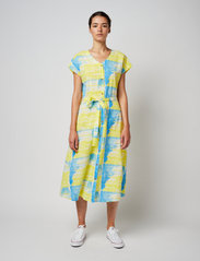 Bobo Choses - Pearl Nacre Pattern V-neck Buttoned Dress - midi jurken - multicolor - 3
