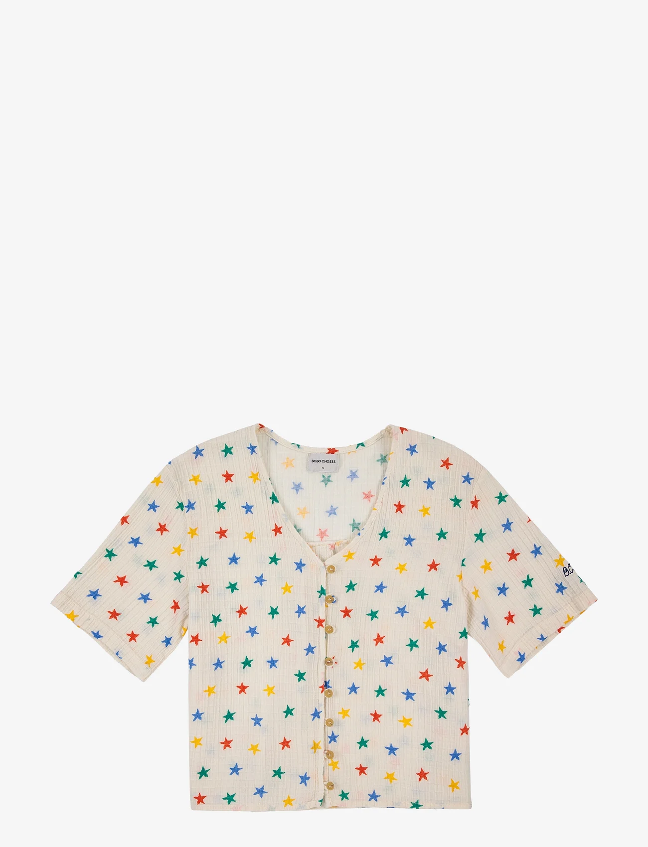 Bobo Choses - Multicolor Stars Shirt - kortermede bluser - offwhite - 0