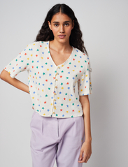 Bobo Choses - Multicolor Stars Shirt - lühikeste varrukatega pluusid - offwhite - 3
