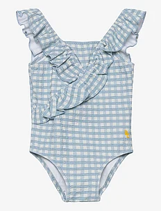 Baby Vichy ruffle swimsuit, Bobo Choses