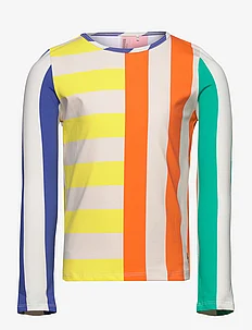 Multicolor Stripes swim T-shirt, Bobo Choses