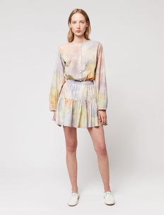 Skylight print ruffle short skirt, Bobo Choses