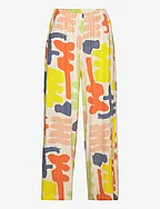Carnival print flared long pant - OFFWHITE