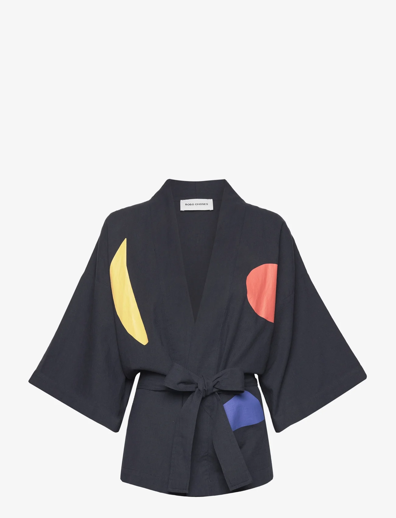 Bobo Choses - Summer night landscape print short kimono - kimonos - midnight blue - 1