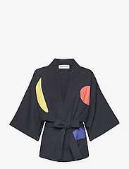Bobo Choses - Summer night landscape print short kimono - kimonos - midnight blue - 1